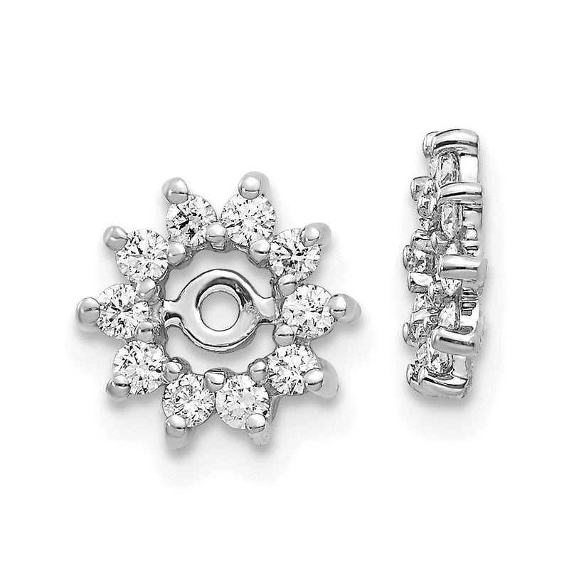 14K Weißgold Aa Fantasie Diamant Ohrring Jacke