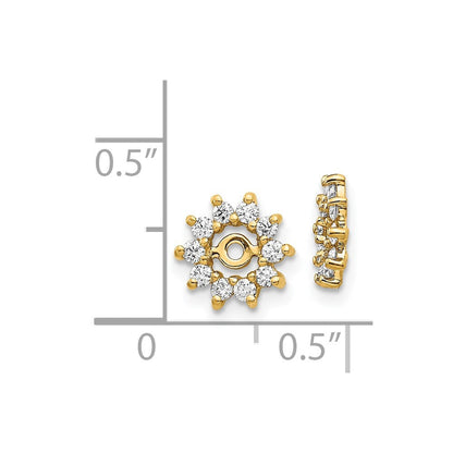 14K Gelbgold Aa Diamant Ohrring Jacke