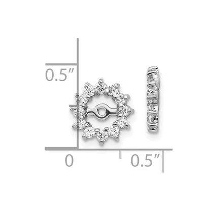 10K Weißgold Aa Diamant Ohrring Jacke