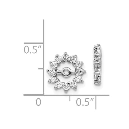 14K Weißgold Aa Diamant Ohrring Jacke
