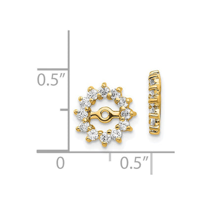 14K Gelbgold Aa Diamant Ohrring Jacke