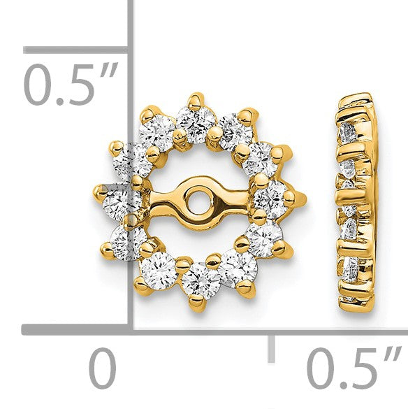 14K Gelbgold Labor-gezüchtete Diamant VS/SI FGH Ohrring-Jackets