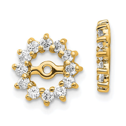 14K Gelbgold Labor-gezüchtete Diamant VS/SI FGH Ohrring-Jackets