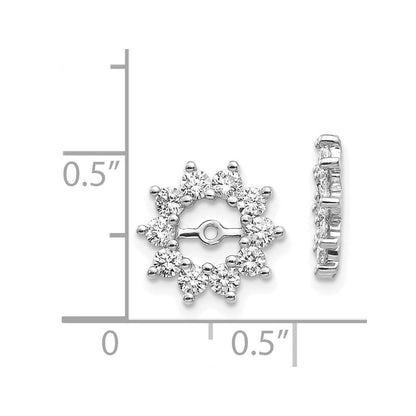 14K Weißgold Aa Fantasie Diamant Ohrring Jacken