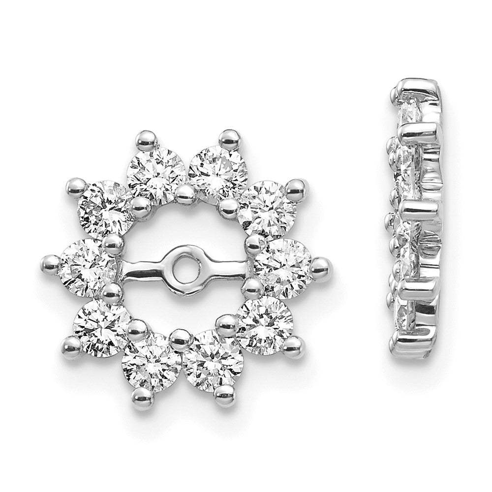 14K Weißgold Aa Fantasie Diamant Ohrring Jacken