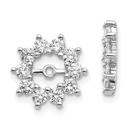 14K Weißgold Aa Fantasie Diamant Ohrring Jacken