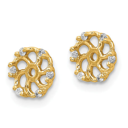 Ohrring-Jackets mit natürlichen Diamanten in 14K Gelbgold