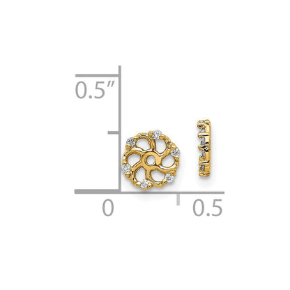 Ohrring-Jackets mit natürlichen Diamanten in 14K Gelbgold