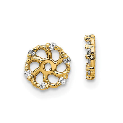 Ohrring-Jackets mit natürlichen Diamanten in 14K Gelbgold