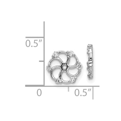 14K Weißgold Aa Diamant Ohrring Jacke