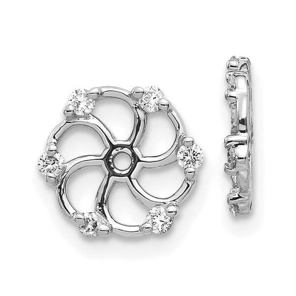 14K Weißgold Aa Diamant Ohrring Jacke