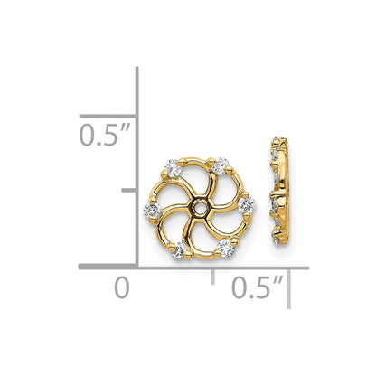 0,18 ct. Diamant-Ohrring-Jackets aus 14K Gelbgold
