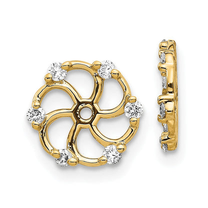 0,18 ct. Diamant-Ohrring-Jackets aus 14K Gelbgold
