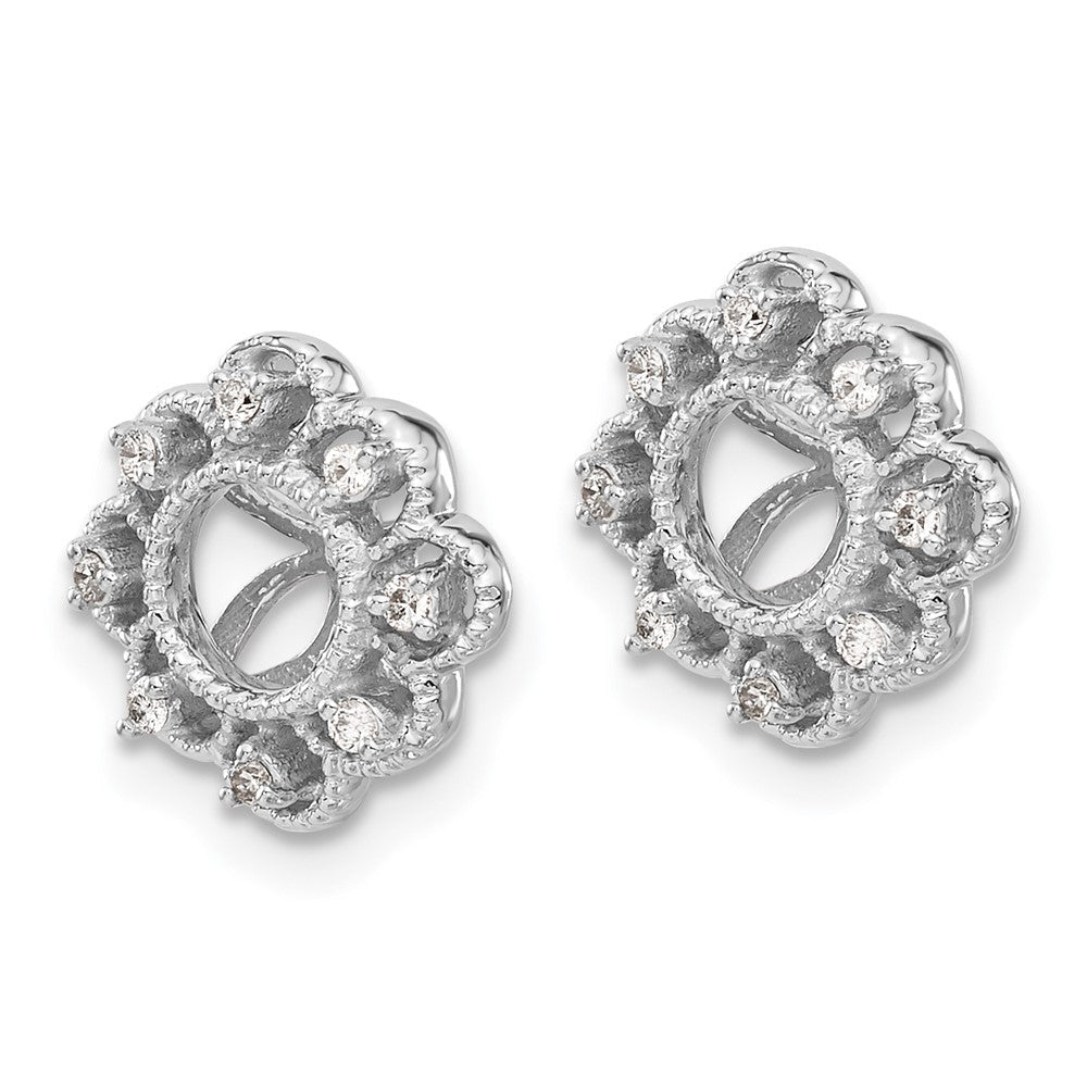 14K Weißgold Fantasie Diamant Ohrring Jacken