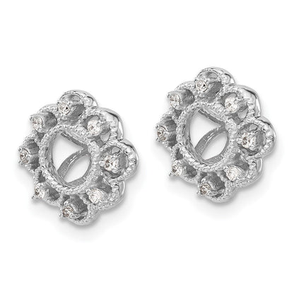 14K Weißgold Fantasie Diamant Ohrring Jacken