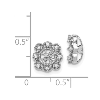 14K Weißgold Fantasie Diamant Ohrring Jacken