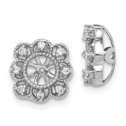 14K Weißgold Fantasie Diamant Ohrring Jacken
