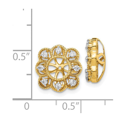 14K Gelbgold Fantasie Diamant Ohrring Jacken