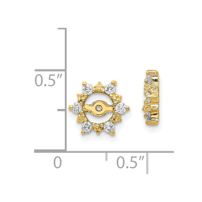 14K Gelbgold Aa Fantasie Diamant Ohrring Jacken