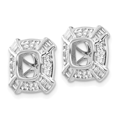 14K Weißgold Fantasie Diamant Ohrring Jacken