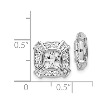 14K Weißgold Fantasie Diamant Ohrring Jacken