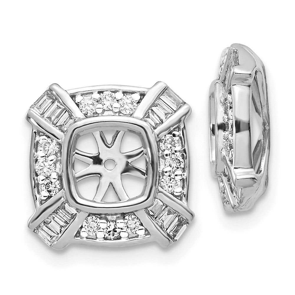 14K Weißgold Fantasie Diamant Ohrring Jacken
