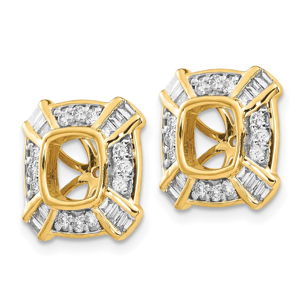 14K Gelbgold Fantasie Diamant Ohrring Jacken
