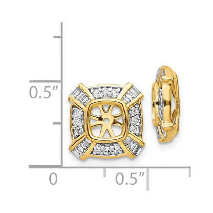14K Gelbgold Fantasie Diamant Ohrring Jacken