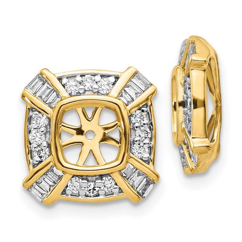 14K Gelbgold Fantasie Diamant Ohrring Jacken