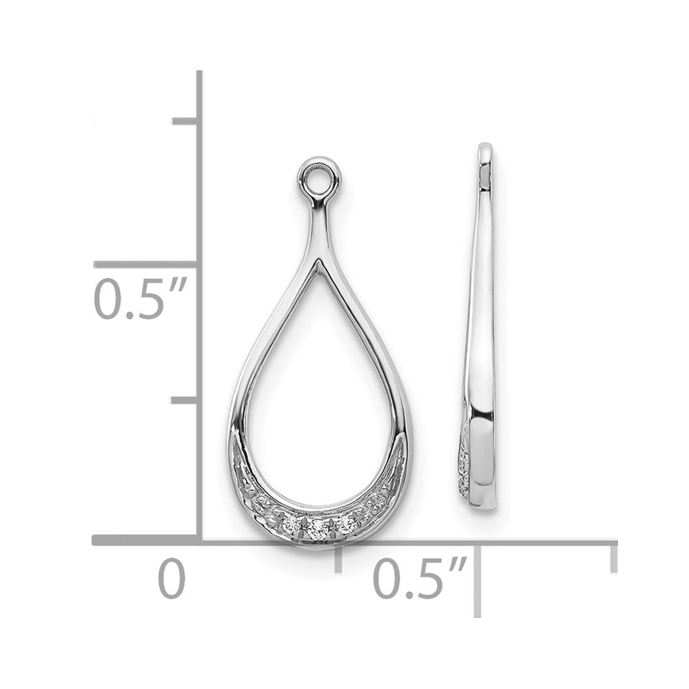 10K Weißgold Diamant Ohrring Jacken