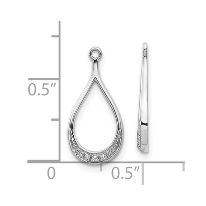 10K Weißgold Diamant Ohrring Jacken