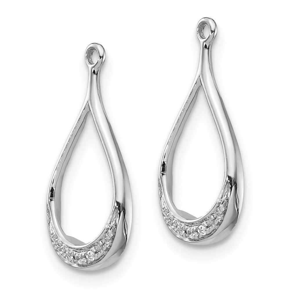 14K Weißgold Diamant-Ohrring-Jackets