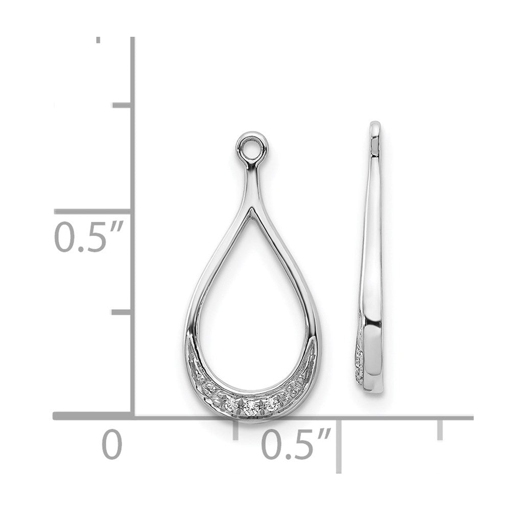 14K Weißgold Diamant-Ohrring-Jackets