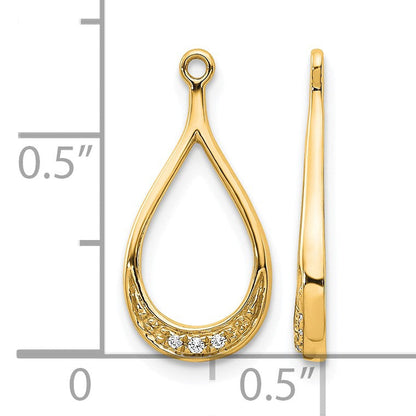 14K Gelbgold Diamant Ohrring Jacken