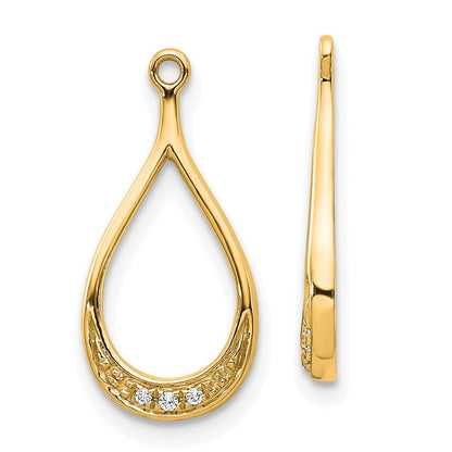 14K Gelbgold Diamant Ohrring Jacken