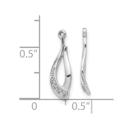 10K Weißgold Gedreht Tropfen Diamant Ohrring Jacken