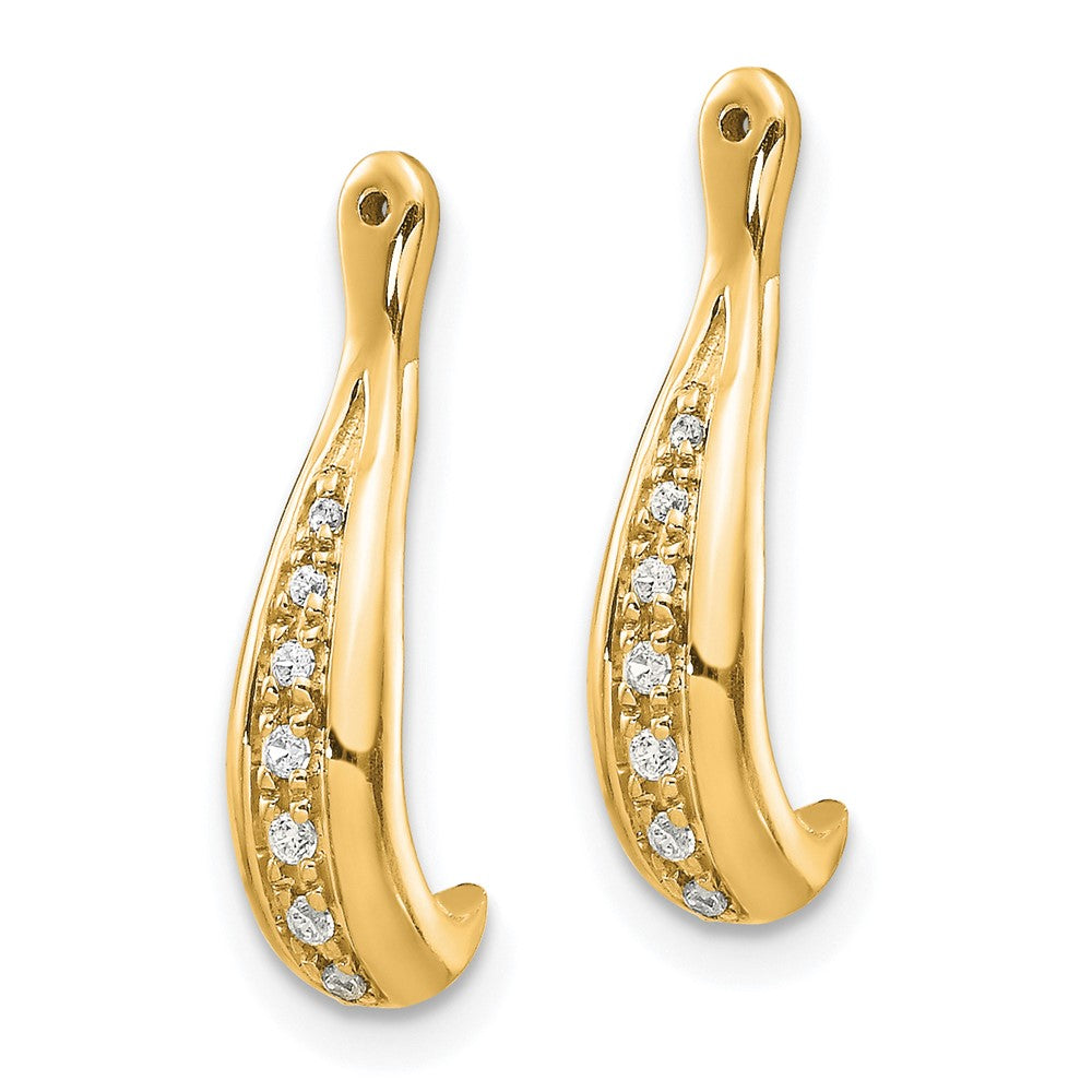 14K Gelbgold Diamant Ohrring Jacken