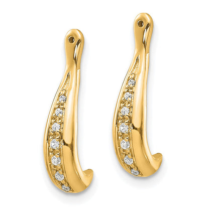 14K Gelbgold Diamant Ohrring Jacken