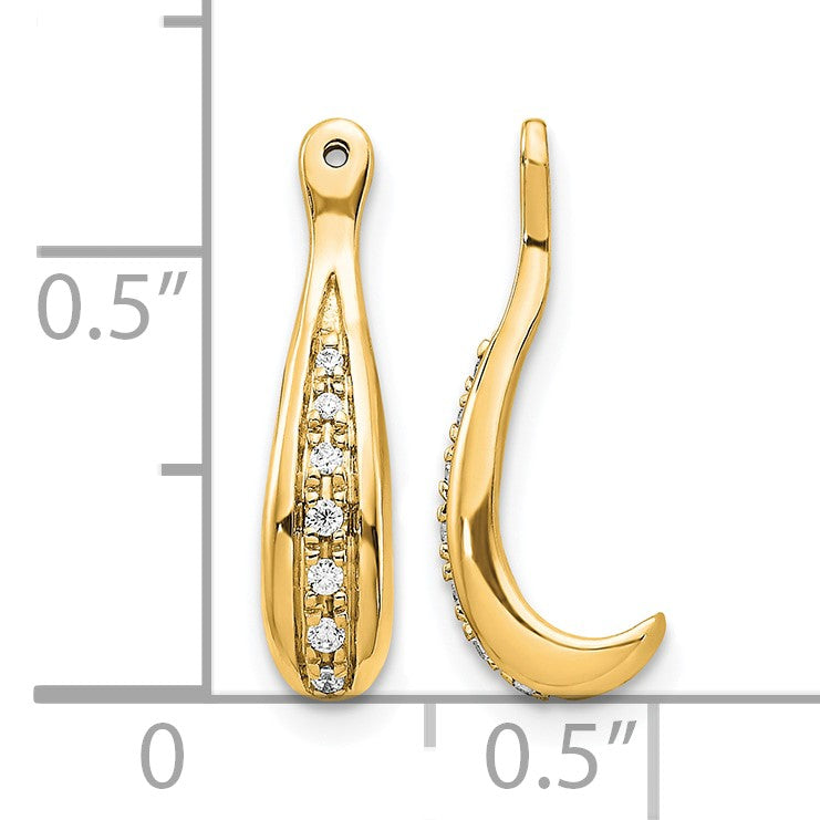 14K Gelbgold Diamant Ohrring Jacken
