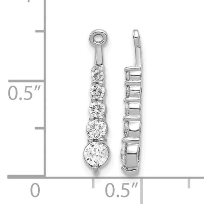 14K Weißgold Ohrring-Jackets mit 0,625 ct. im Labor gezüchteten Diamanten VS/SI+ G+