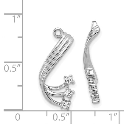 0,2 ct. Diamant-Ohrringjackets mit Fancy-Twist-Design aus 14K Weißgold – Edler Schmuck als Geschenk