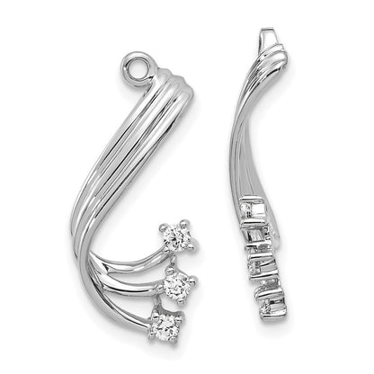 0,2 ct. Diamant-Ohrringjackets mit Fancy-Twist-Design aus 14K Weißgold – Edler Schmuck als Geschenk
