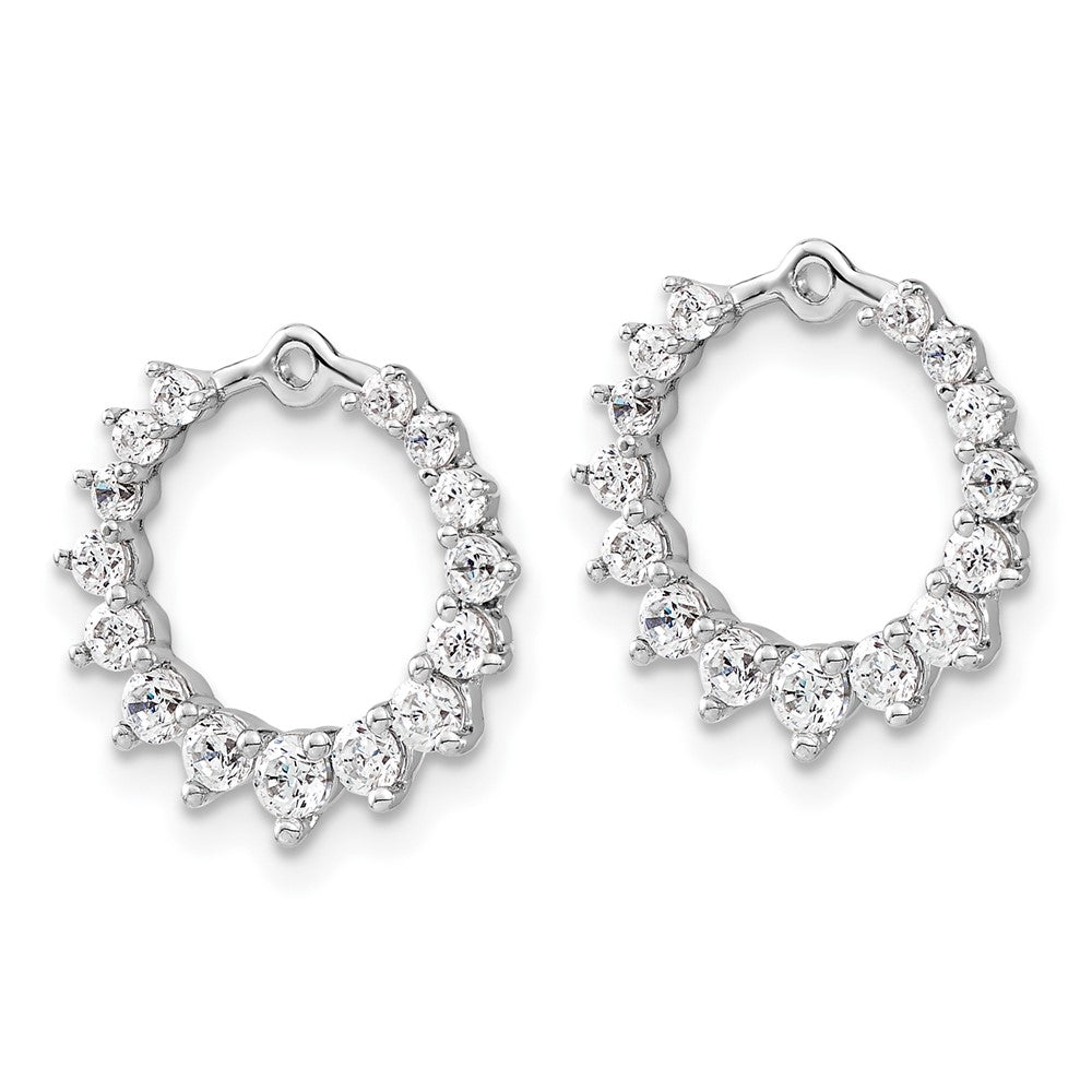 14K Weißgold Ohrring-Jackets Kreis, 0,875 ct. Laborgezüchtete Diamanten VS/SI+ G+
