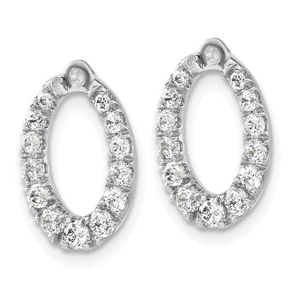 14K Weißgold Ohrring-Jackets mit 0,625 ct. im Labor gezüchteten Diamanten, oval, VS/SI+ G+