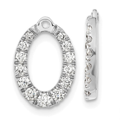 14K Weißgold Ohrring-Jackets mit 0,625 ct. im Labor gezüchteten Diamanten, oval, VS/SI+ G+