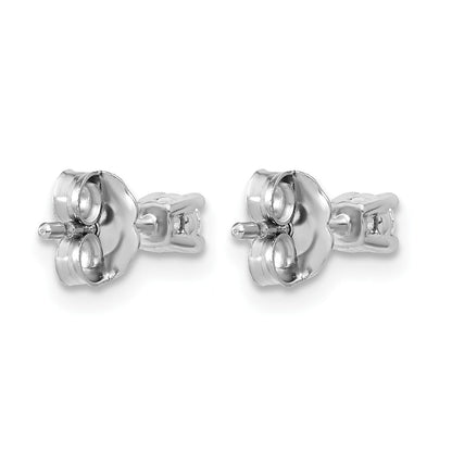 14K Weißgold Ohrstecker mit 0,17 ct. laborgezüchteten Diamanten, rund, VS/SI+ G+, 4-Krappen-Fassung, schweres Gewicht