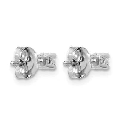 14K Weißgold Ohrstecker mit 0,17 ct. laborgezüchteten Diamanten, rund, VS/SI+ G+, 4-Krappen-Fassung, schweres Gewicht