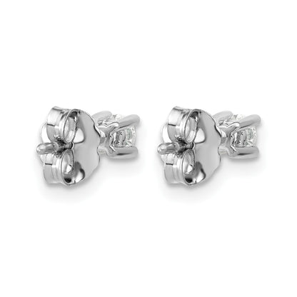 14K Weißgold Ohrstecker mit 0,2 ct. laborgezüchteten Diamanten, rund, VS/SI+ G+, 4-Krappenfassung, hohes Gewicht