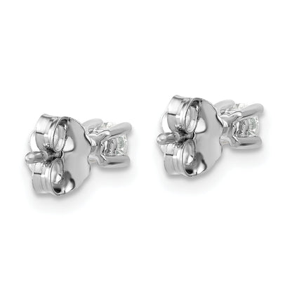 14K Weißgold Ohrstecker mit 0,2 ct. laborgezüchteten Diamanten, rund, VS/SI+ G+, 4-Krappenfassung, hohes Gewicht