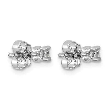 14K Weißgold Ohrstecker mit 0,25 ct. Laborgezüchteten Diamanten im Rundschliff, VS/SI+ G+, 4-Krappen-Fassung, schweres Gewicht